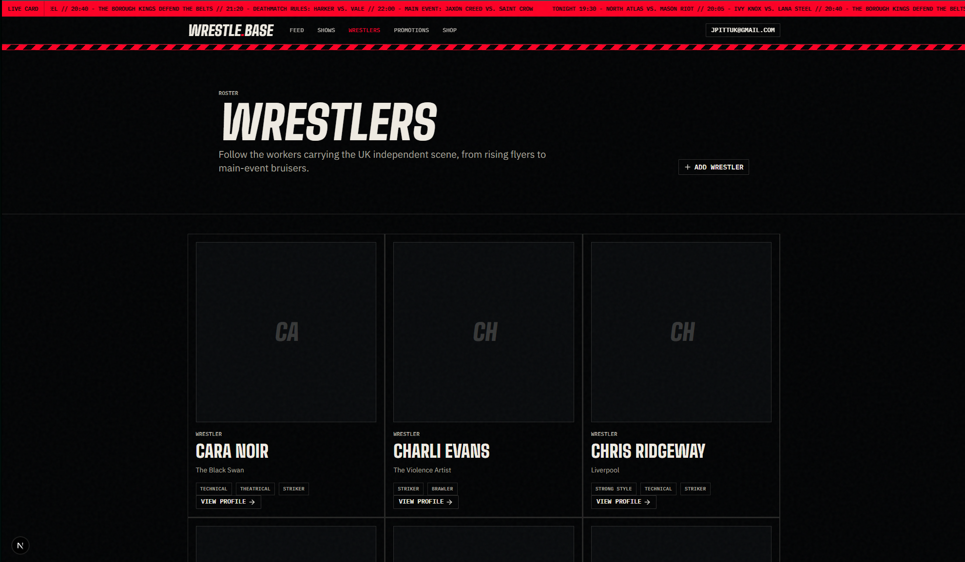 WrestleBase screenshot 2